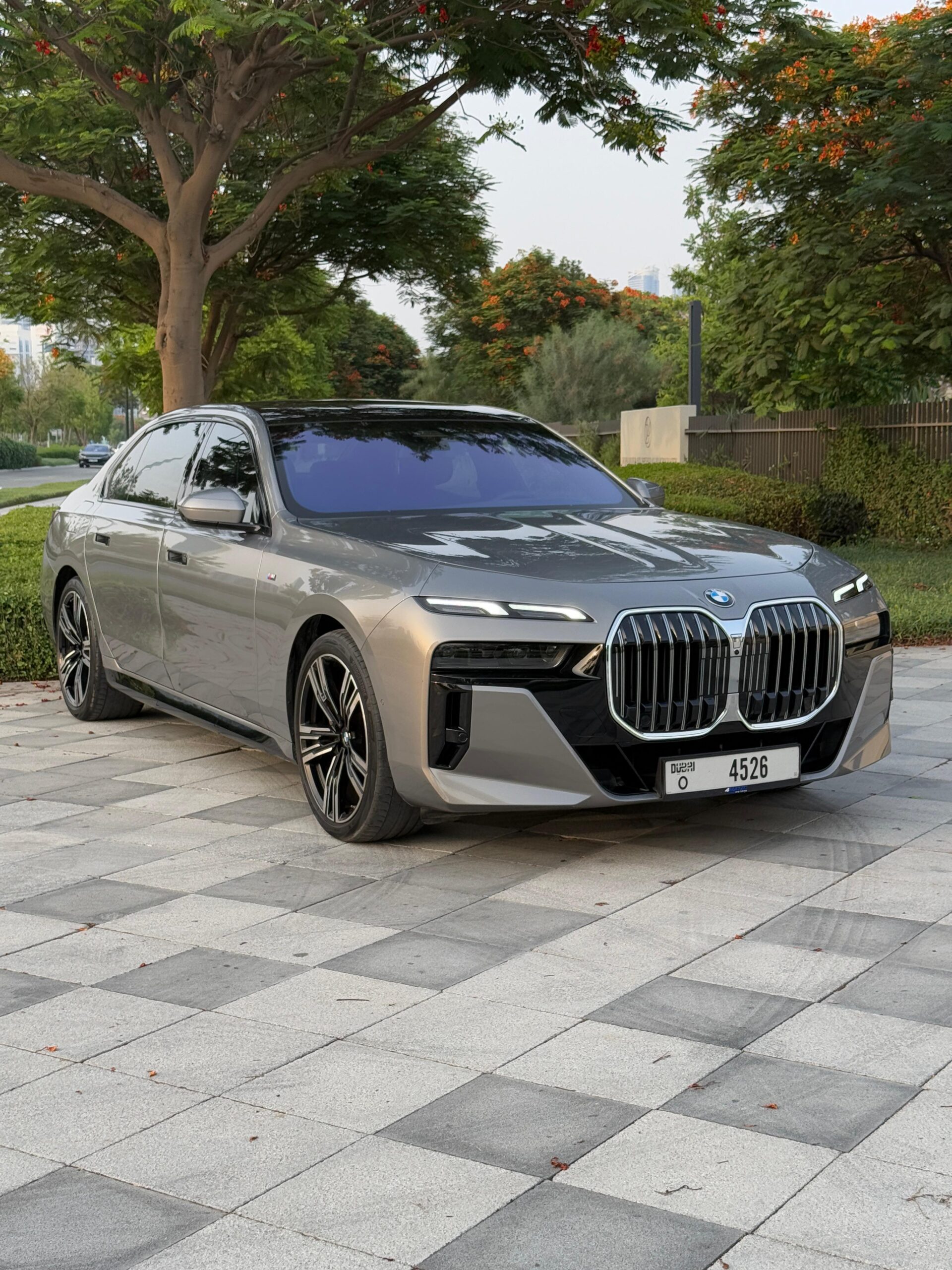 BMW 740i silver