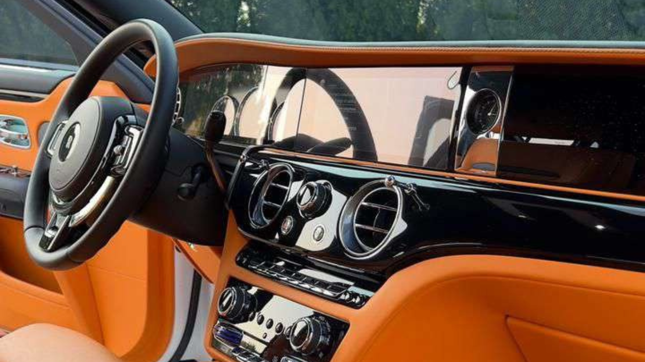 rolls royce ghost white and orange