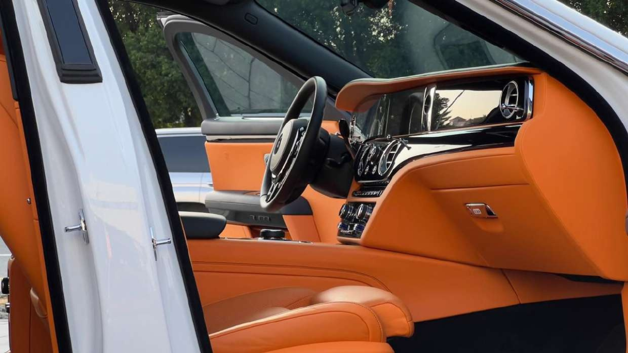 rolls royce ghost white and orange